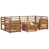 vidaXL Sedežne garniture 7 pcs Naravna Masiven les akacije