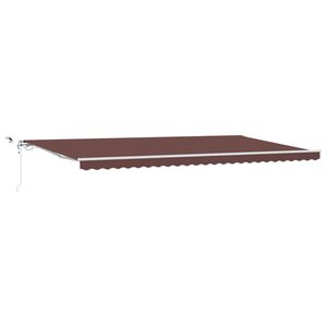 vidaXL Avtomatsko zložljiva tenda LED rjava 600x300 cm