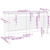 vidaXL Pokrov za radiator bel 172x19x81,5 cm MDF