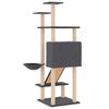 vidaXL Mačje drevo s praskalniki iz sisala temno sivo 153 cm