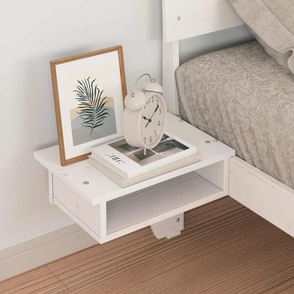 vidaXL Konstrukcija postelje Bela 100 x 200 cm Masivno borovo les