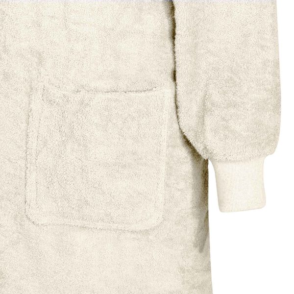 vidaXL Odeja s kapuco KINN krema L Bombaž