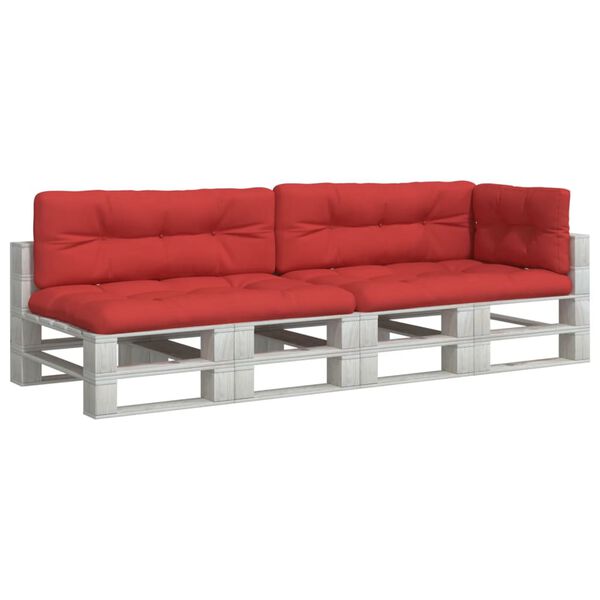 vidaXL Blazine za kavč iz palet 5 kosov rdeče