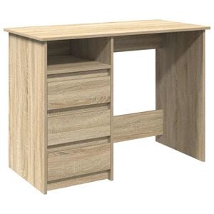 vidaXL Pisalna miza sonoma hrast 102x50x75 cm inženirski les