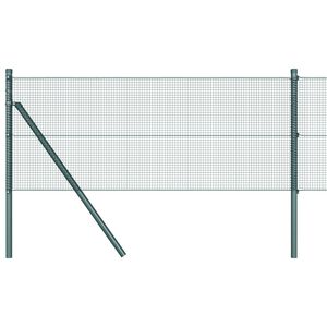 vidaXL Varjeno žično ograjo za pritrditev na tla 25 x 0,4 m Zelena