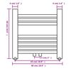 Kopalni&scaron;ki cevni radiator za centralno ogrevanje raven 480x480 mm