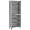 vidaXL Visoka komoda siva sonoma 69,5x32,5x180 cm inženirski les