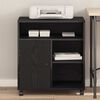 vidaXL Stojalo za tiskalnik Črni hrast 60 x 50 x 67 cm Konstruiran les
