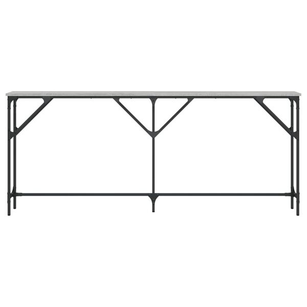 vidaXL Konzolna mizica siva sonoma 180x23x75 cm inženirski les