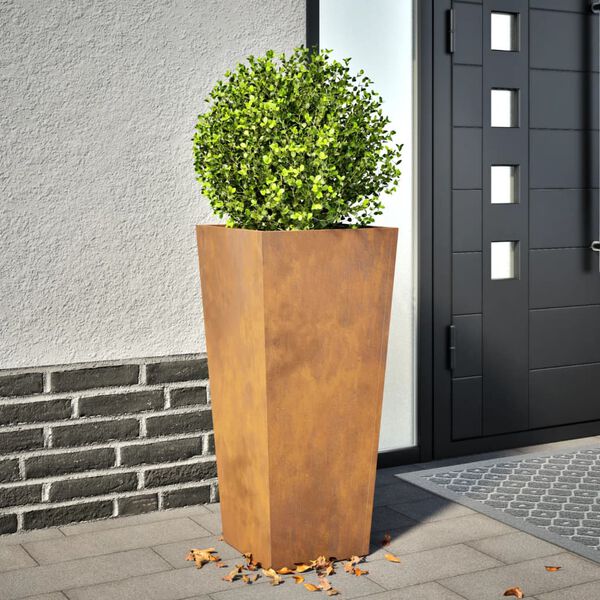 vidaXL Garden Planter 35x35x75 cm Vremensko odporno jeklo