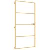 vidaXL Notranja vrata ozka zlata 102,5x201,5cm kaljeno steklo aluminij
