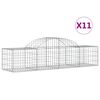 vidaXL Obokane gabion ko&scaron;are 11 kosov 200x50x40/60 cm pocinkano železo