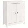 vidaXL Komoda bela 70x35x80 cm trdna borovina