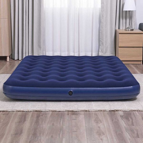 Best Way Zračna postelja Modra 203 x 152 x 22 cm PVC