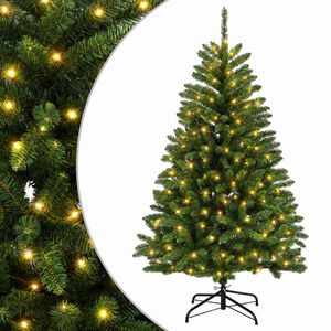 vidaXL Umetno Zložljivo Božično Drevo 120 cm 150 LED Toplo bela