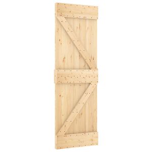 vidaXL Drsna vrata NARVIK 70 x 210 cm (152,5 cm) Naravna in črna