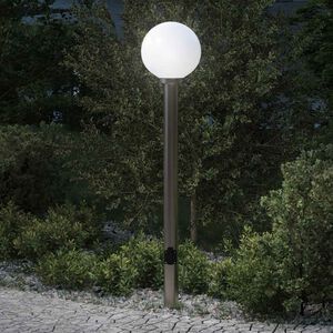 vidaXL Stebriček z vtičnico 120 cm nerjaveče jeklo IP44