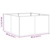 vidaXL Planter Black 80x80x40 cm Hladno valjano jeklo