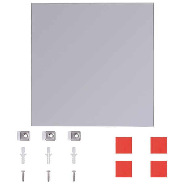 vidaXL Steklene Zrcalne Plo&scaron;čice Brez Okvirja 8 Kosov 20,5 cm