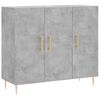 vidaXL Komoda betonsko siva 90x34x80 cm konstruiran les