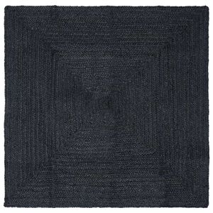 vidaXL Preproga za območje Temno siva 120 x 120 cm Juta