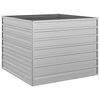 vidaXL Visoka greda 100x100x77 cm pocinkano jeklo srebrna