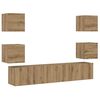 vidaXL Set 6 kosov stenske TV omarice Artisan Oak Engineered Wood