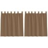 vidaXL Voile zavese z zankami 2 kosa svetlo rjave 140x140 cm