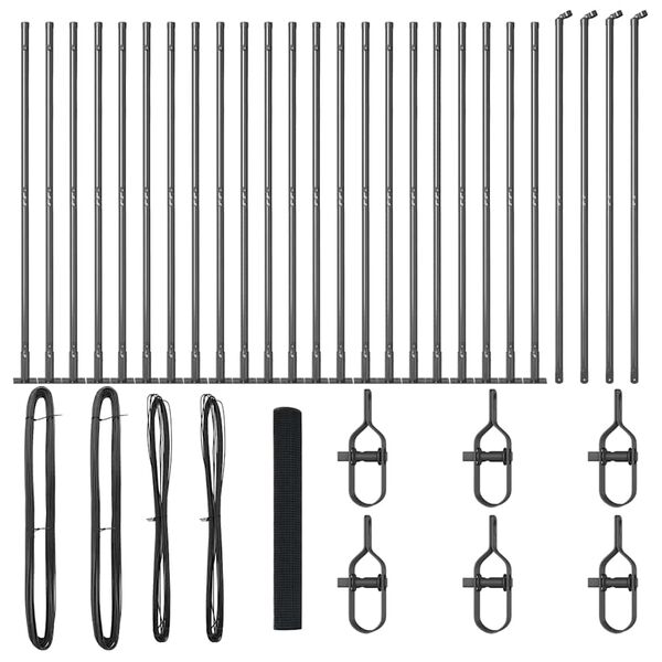 vidaXL Steber ograje. Siva 50 x 1,2 m (16 x 16 mm mreža) Jeklo in PVC