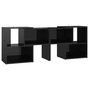 vidaXL TV omarica visok sijaj črna 104x30x52 cm iverna plo&scaron;ča