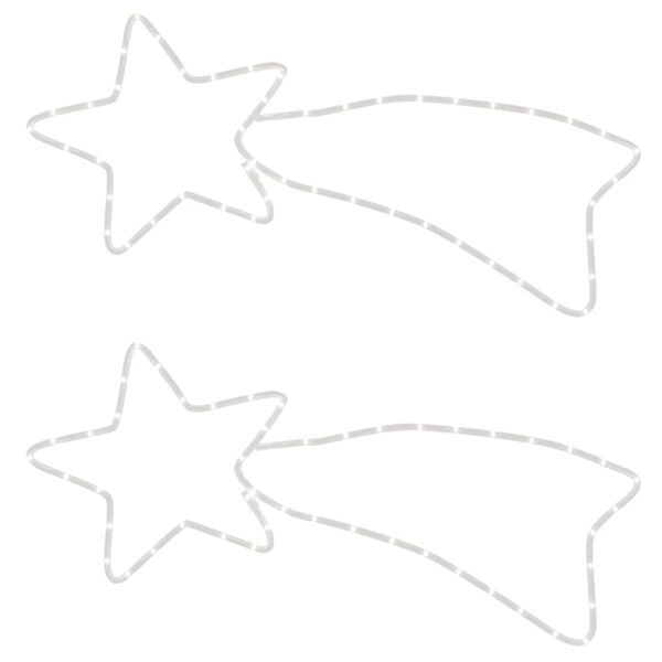 vidaXL Božična figura komet z 48 LED 2 kosa toplo bel 65x28 cm