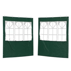 vidaXL Stranska stena zabavnega &scaron;otora 2 pcs 200 x 195 cm Zelena