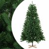 vidaXL Umestno božično drevo 150 cm PVC in trden borov les Zelena