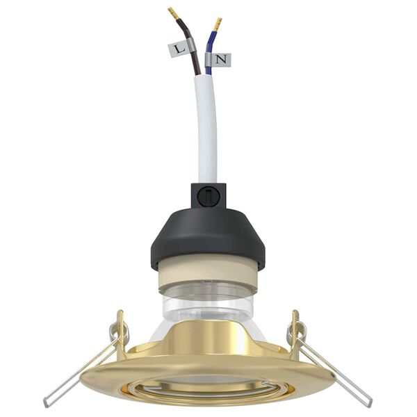 vidaXL Reflektor 6 pcs Zlata 9 x 9 x 2.5 cm Kovina