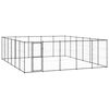 vidaXL Zunanji pasji boks jeklo 36,3 m&sup2;