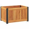 vidaXL Vrtno cvetlično korito 45x30x27,5 cm akacijev les in jeklo