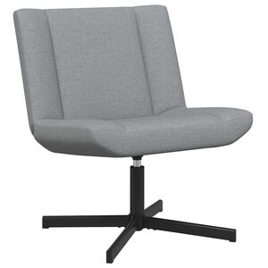 vidaXL Vrtljiv stol Svetlo siva 63 x 75 x 76 cm blago