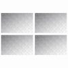 vidaXL Stopnice 4 kos 80 x 50 cm srebrna Aluminij Pravokotna