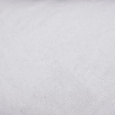 vidaXL Pasja postelja tm. siva in bela 85,5x70x23 cm videz platna flis