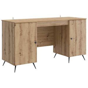 vidaXL Miza Artisan hrast 142,5 x 50 x 75 cm Inženirski les