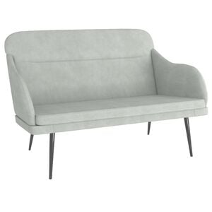 vidaXL Klop svetlo siva 110x76x80 cm žamet