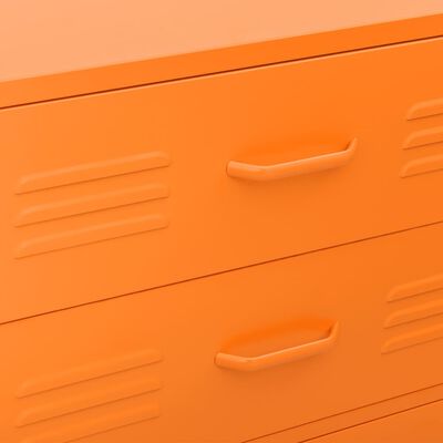 vidaXL Predalnik oranžna 80x35x101,5 cm jeklo