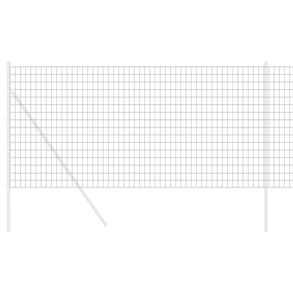 vidaXL Evropska ograja Siva 1 x 10 m PVC prevlečen železo