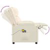 vidaXL Električni masažni naslanjač krem umetno usnje