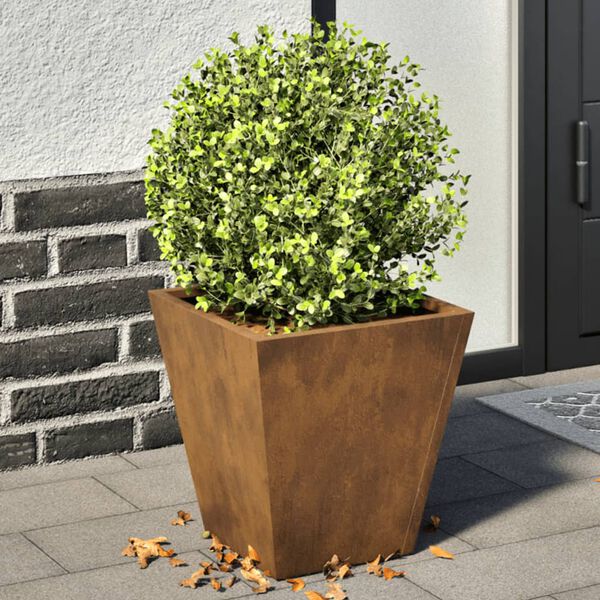 vidaXL Garden Planters 2 kosa 30x30x30 cm Weathering Steel