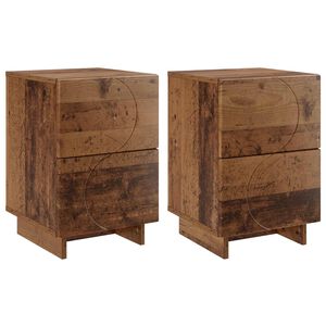 vidaXL Nočna omarica 2 kos Hrastovina 33,5 x 34,5 x 50 cm