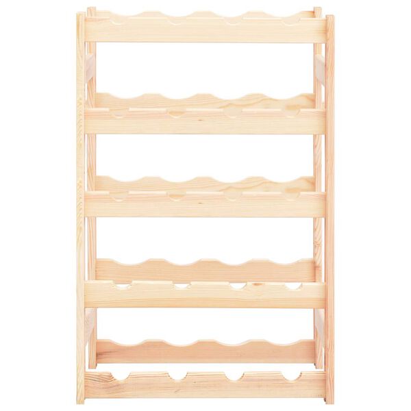 vidaXL Stojalo za vino za 20 steklenic borovina