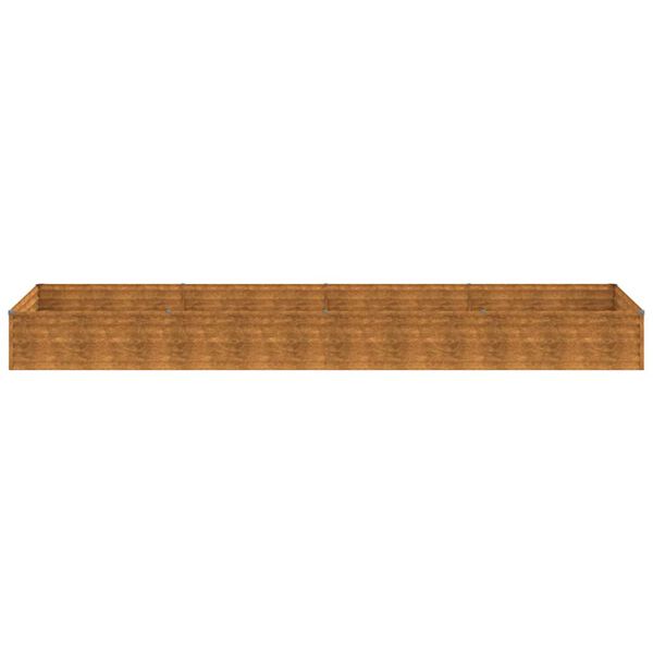 vidaXL Vrtna visoka greda 387x100x36 cm corten jeklo