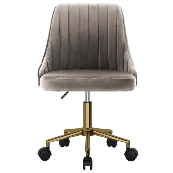 vidaXL Vrtljivi jedilni stoli 6 kosov svetlo siv žamet