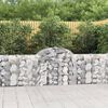 vidaXL Obokane gabion košare 7 kosov 200x30x80/100 cm cinkano železo